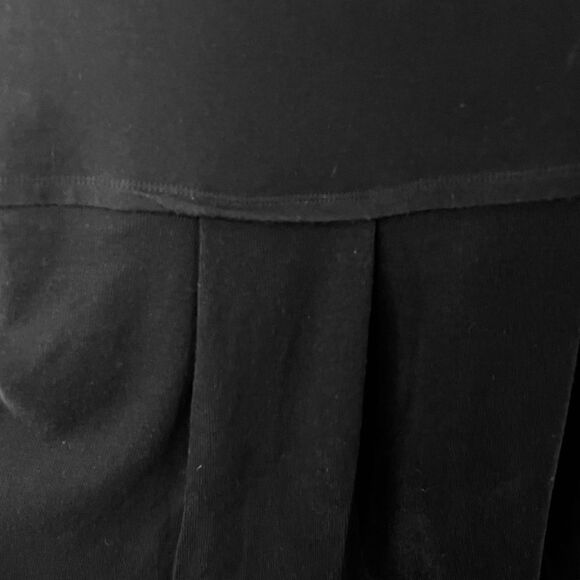 Westbound Mixed Media Cotton Blend Long Sleeve Back Pleat Top Black M - Picture 6 of 8